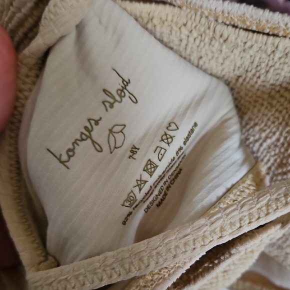 Kids Tan Bikini Top And Bottoms - Picture 2 of 7